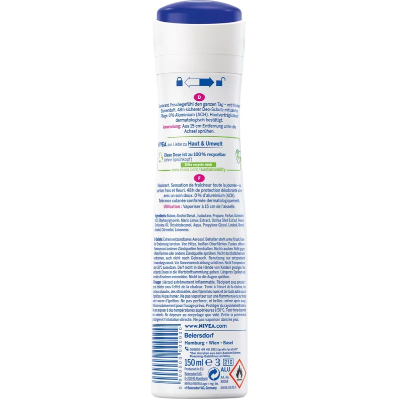 NIVEA Deo Spray Deodorant Verse Bloem, 150 ml