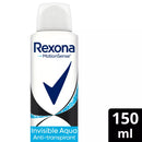 Déodorant anti-transpirant en spray Rexona Invisible Aqua, 150 ml