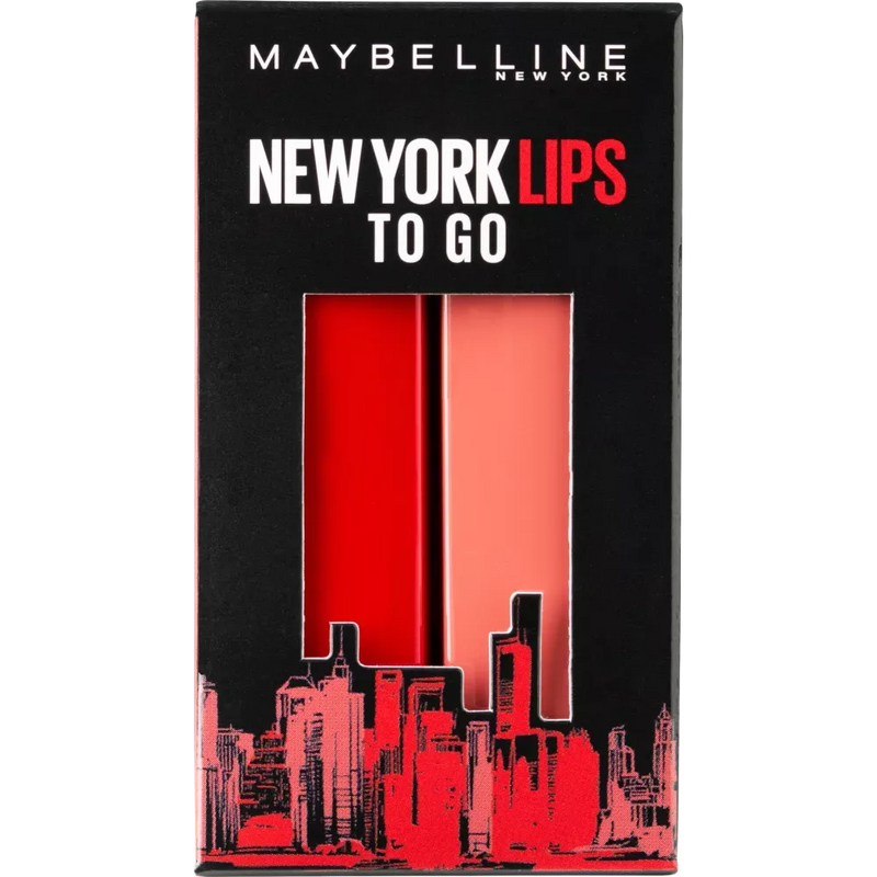 Maybelline New York Gift Set Lipstick Color Sensational Made For All Red (373 + 385), 2 stuks.
