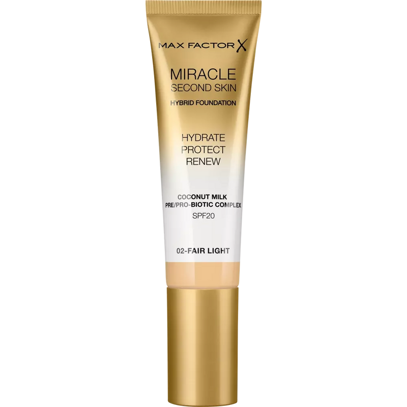 MAX FACTOR Make-up Miracle Second Skin Fair Light 02, SPF 20, 30 ml