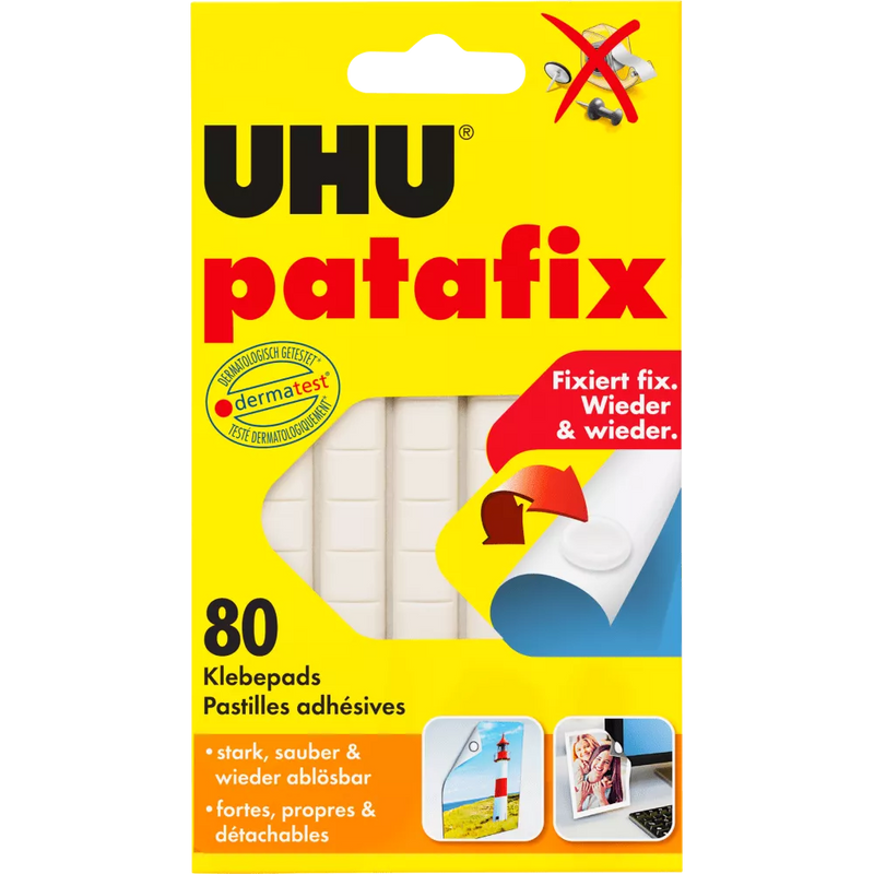UHU Patafix kleefpads wit, 80 stuks.