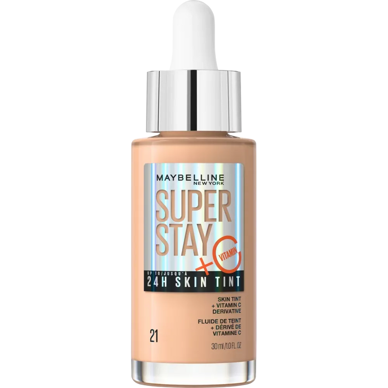 Maybelline New York Foundation Super Stay 24H Skin Tint 21, 30 ml