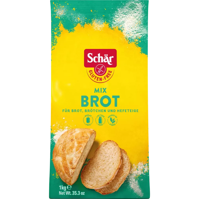 Schär Meel, bloemmix voor het bakken van brood, glutenvrij, 1 kg