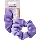 ebelin Haarelastiekjes paars/geruit, 2 stuks.