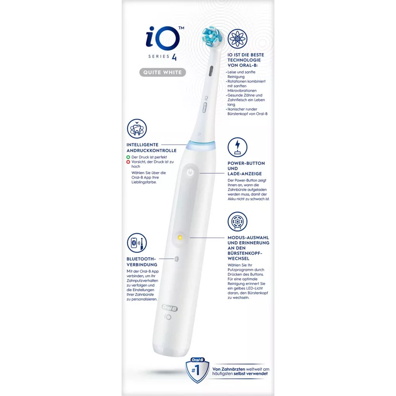 Oral-B Elektrische tandenborstel iO Series 4 Quite Wit, 1 stuk