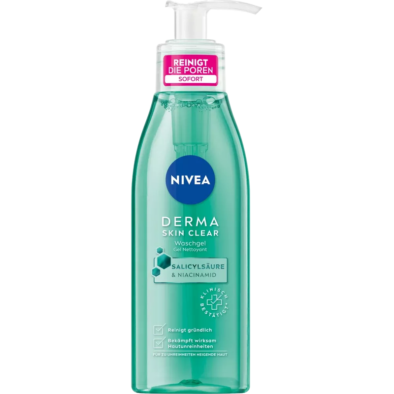 NIVEA Derma Skin Clear Wash Gel, 150 ml