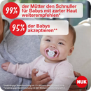 Nuk Fopspeen Space silicone, blauw/groen, maat 2, 6-18 maanden, 2 stuks