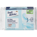 Sanft&Sicher Vochtig toiletpapier Ultra Sensitive Twin Pack 2x50st, 100st