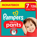 Pampers Babybroekjes Baby Dry Gr.7 Extra Large (17+ kg), maandelijkse doos, 126 stuks.