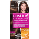 L'ORÉAL PARIS CASTING CREME GLOSS Intensieve tint chocolade mokka 418, 1 st.