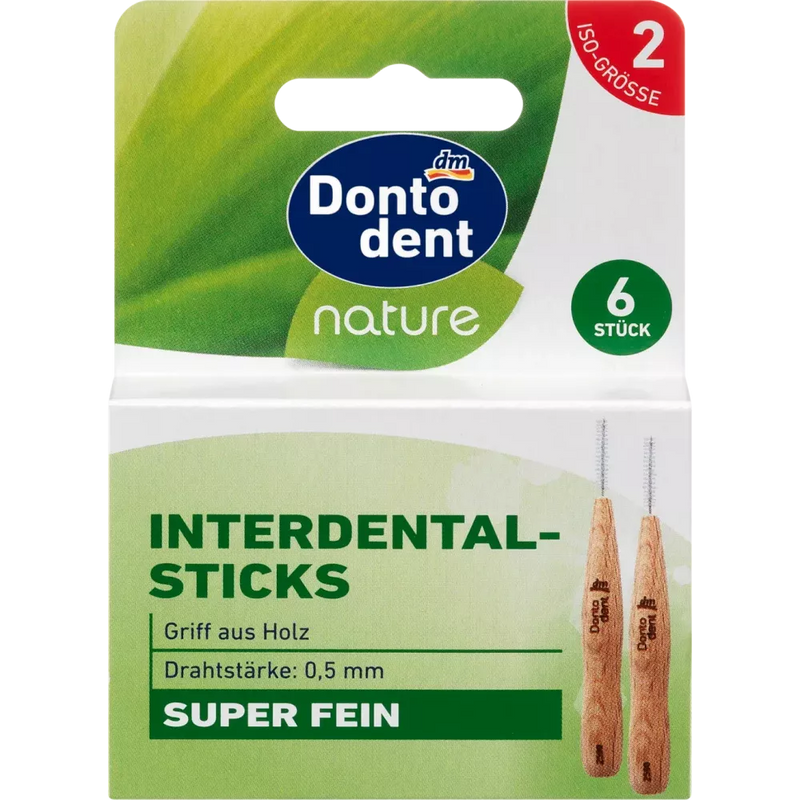 Dontodent Interdentale ragers natuur 0,5 mm ISO 2, 6 stuks.