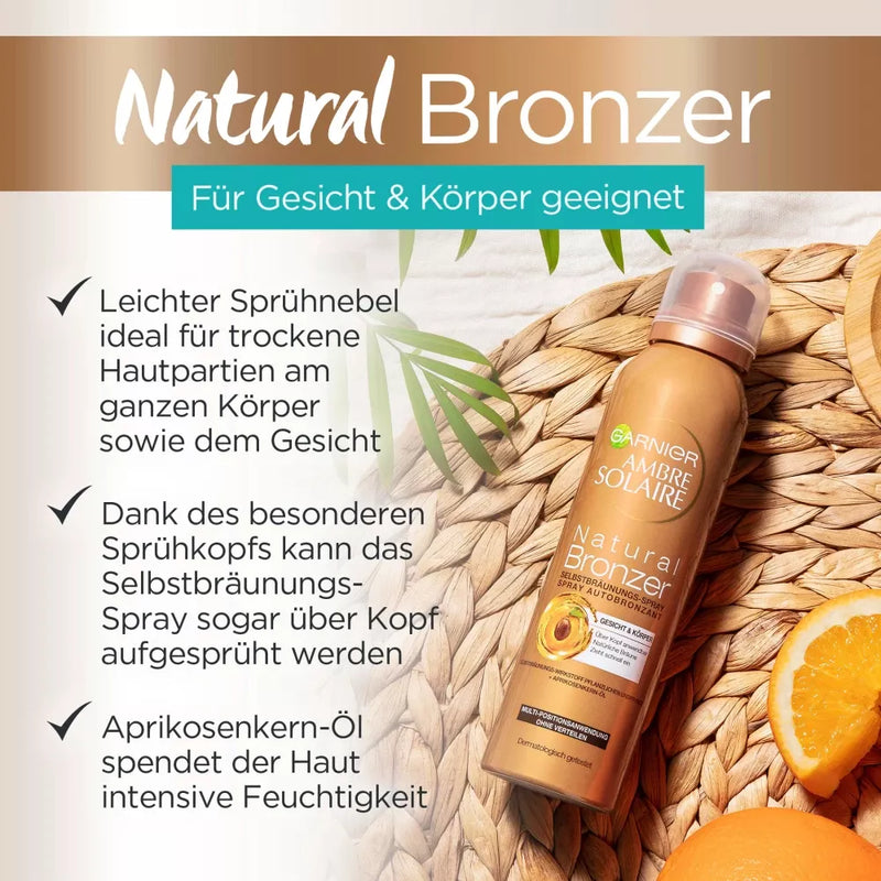 Garnier Ambre Solaire Zelfbruiner Spray Natural Bronzer, 150 ml