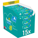Lingettes humides Pampers Fresh Clean (15 x 80 lingettes), pack économique, 1 200 lingettes