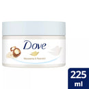 Gommage corporel Dove Macadamia et lait de riz, 225 ml
