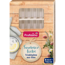 Pailles en verre Profissimo transparentes, 15 cm, paquet de 6.