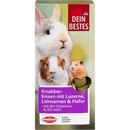 Dein Bestes Snack voor knaagdieren & dwergkonijnen, knabbelkussen met luzerne, lijnzaad & haver, 125 g
