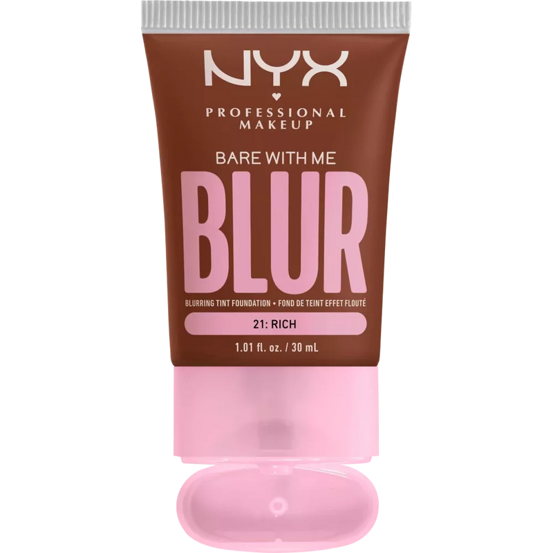 NYX PROFESSIONAL MAKEUP Foundation Bare With Me Blur Tint 21 Rich, 30 ml