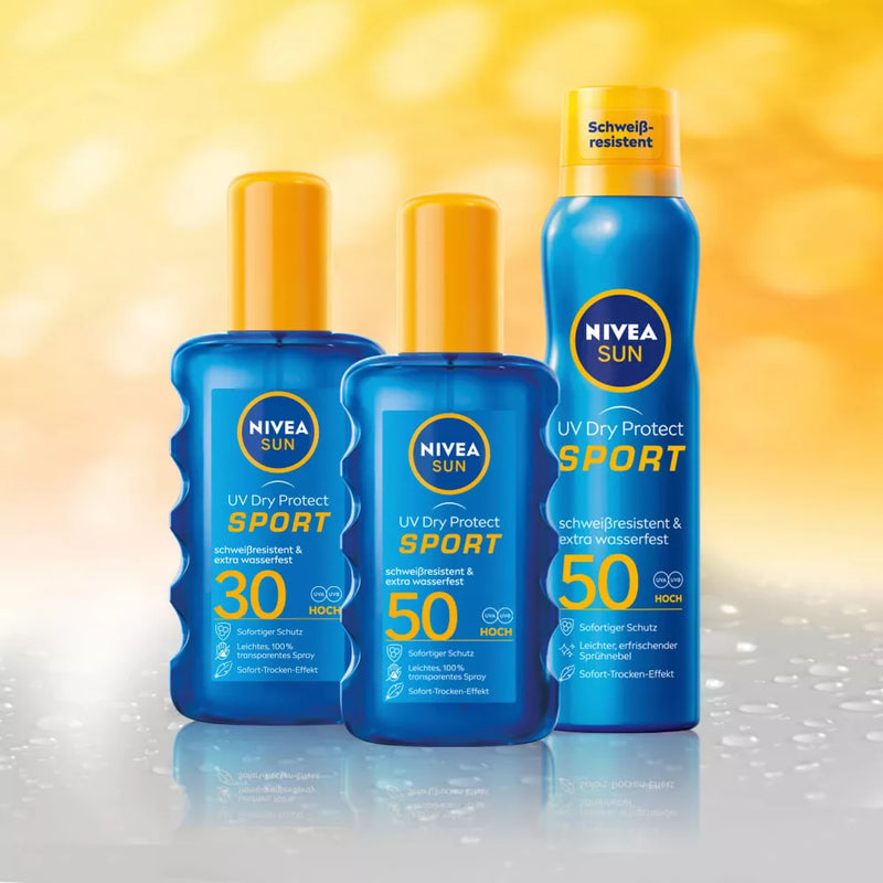 NIVEA SUN Zonnespray UV Dry Protect Sport, SPF 50, 200 ml