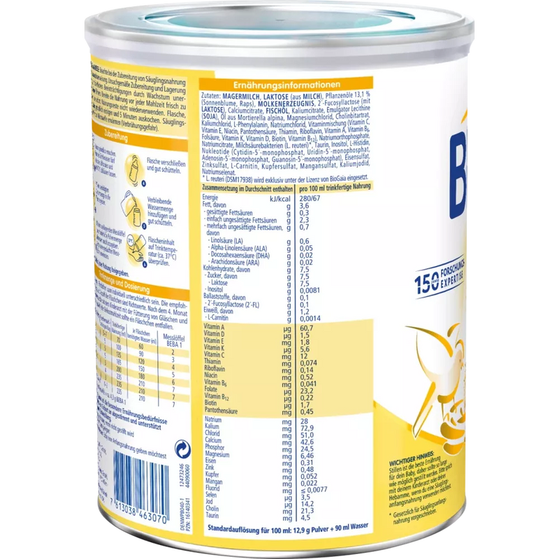Nestlé BEBA zuigelingenmelk 1 melkpoeder (vanaf 0 maanden), 800 g