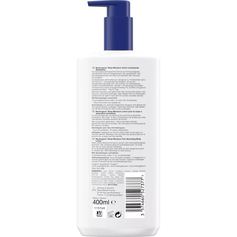 Neutrogena Body Lotion Deep Moisture droge huid, 400 ml