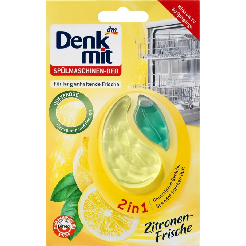 Denkmit Vaatwasser deodorant citroen freshness, 1 st.