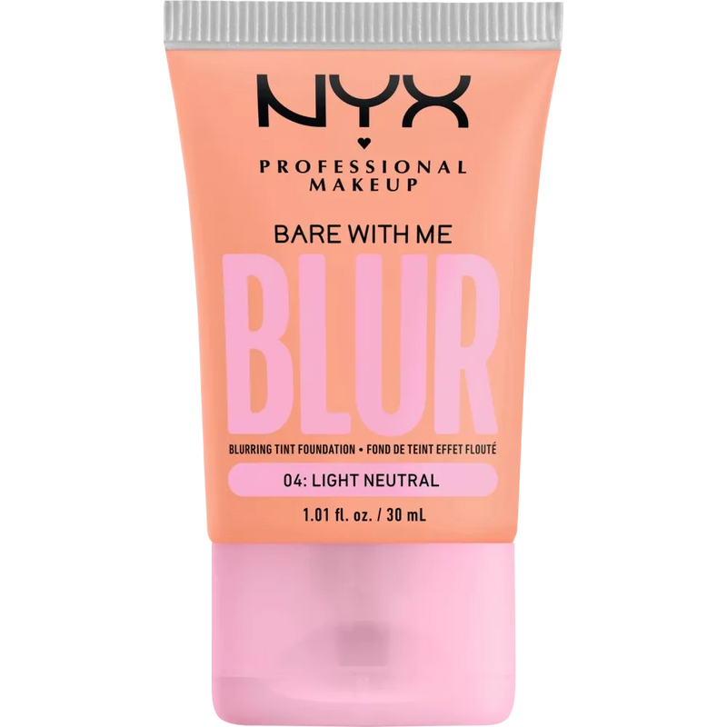 NYX PROFESSIONAL MAKEUP Foundation Bare With Me Blur Tint Light 04 Neutral, 30 ml