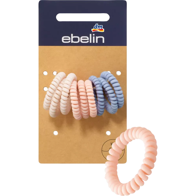 ebelin Haarelastiek mini spiraal matte look, 9 stuks.