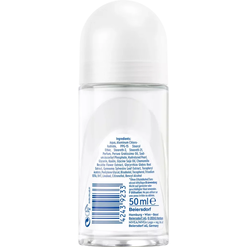 NIVEA Antiperspirant Deo Roll-on Levensvreugde met Rozen & Lelies geur, 50 ml