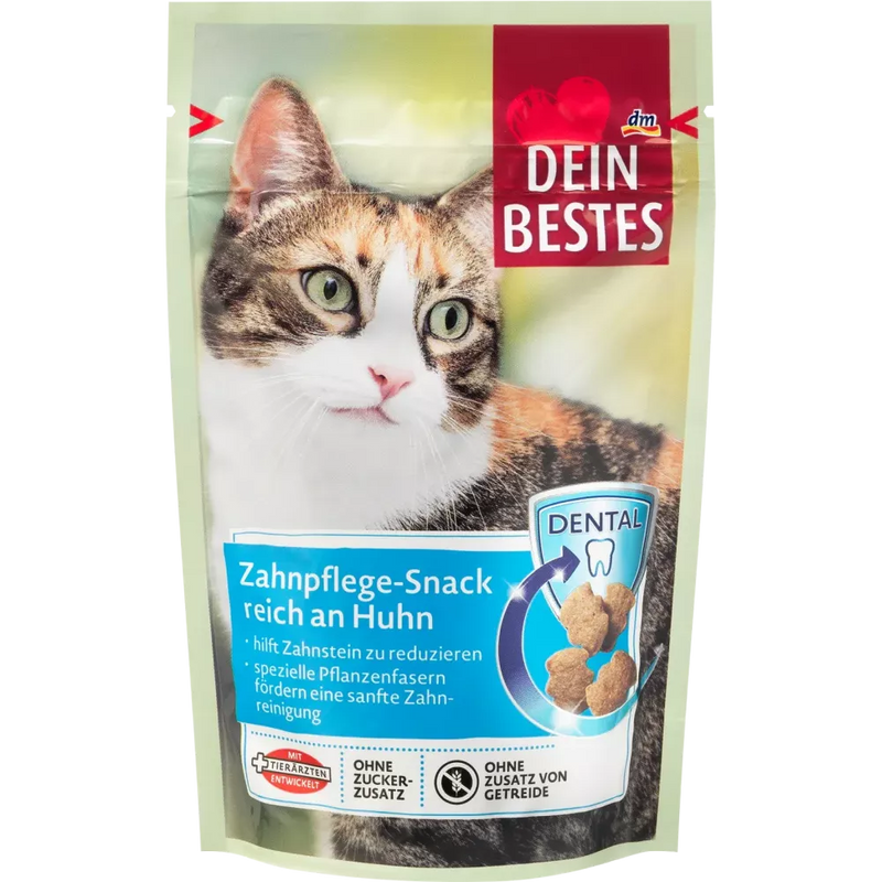 Dein Bestes Kattensnacks Knabbelsnack, Dental Nibble Pockets, 60 g