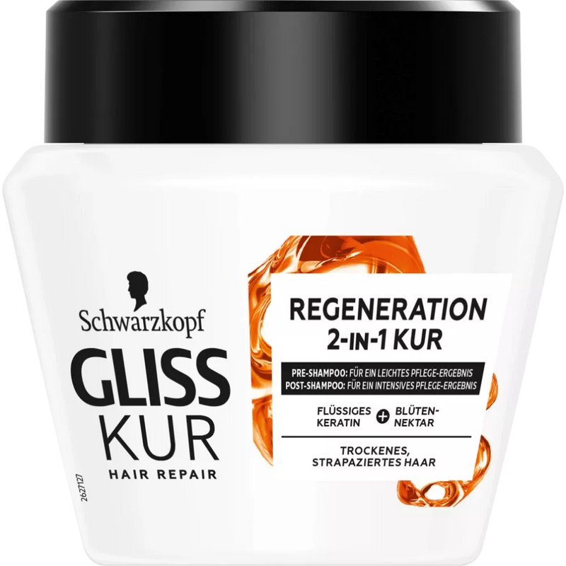 Schwarzkopf Gliss Kur Haarbehandeling 2-in-1 Total Repair, 300 ml