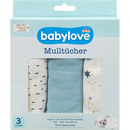 babylove Gaasdoeken sterren/blauw, 3 stuks