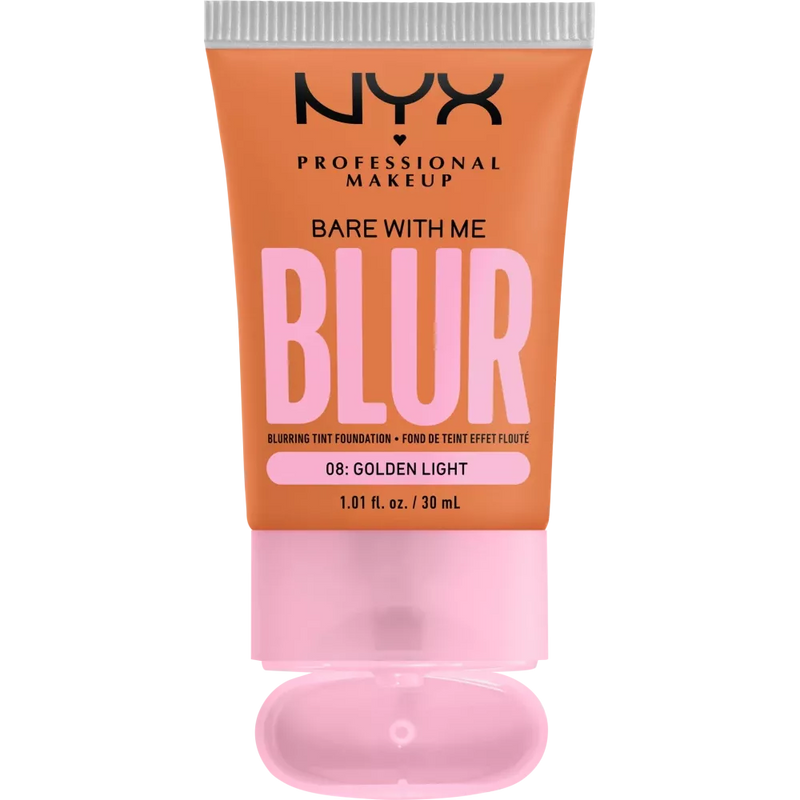 NYX PROFESSIONAL MAKEUP Foundation Bare With Me Blur Tint 08 Golden Light, 30 ml