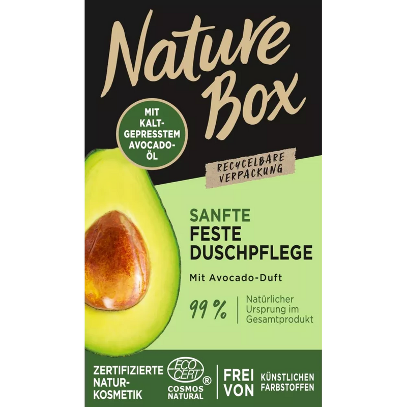 Nature Box Vaste douche avocado-olie, 100 g