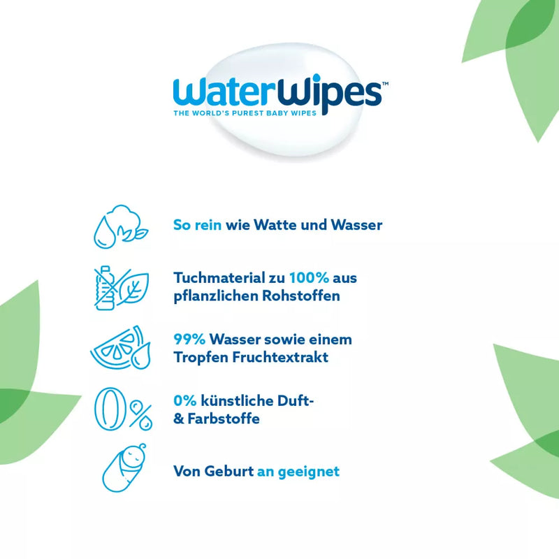 WaterWipes Billendoekjes Bio - 9 x 60 stuks - 540 doekjes