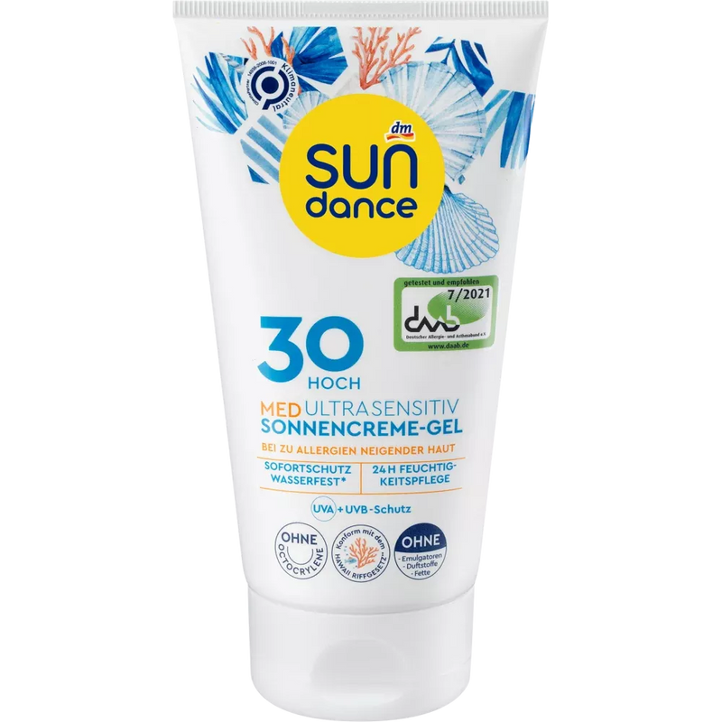 SUNDANCE Zonnecrème gel, MED ultra gevoelig, SPF 30, 150 ml