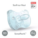 Medela Sucette Soft Silicone, bleu clair/uni, 0-6 mois, 2 pièces