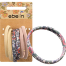 ebelin Haarbandjesset kleurrijk met bloemenprint, 6 stuks.