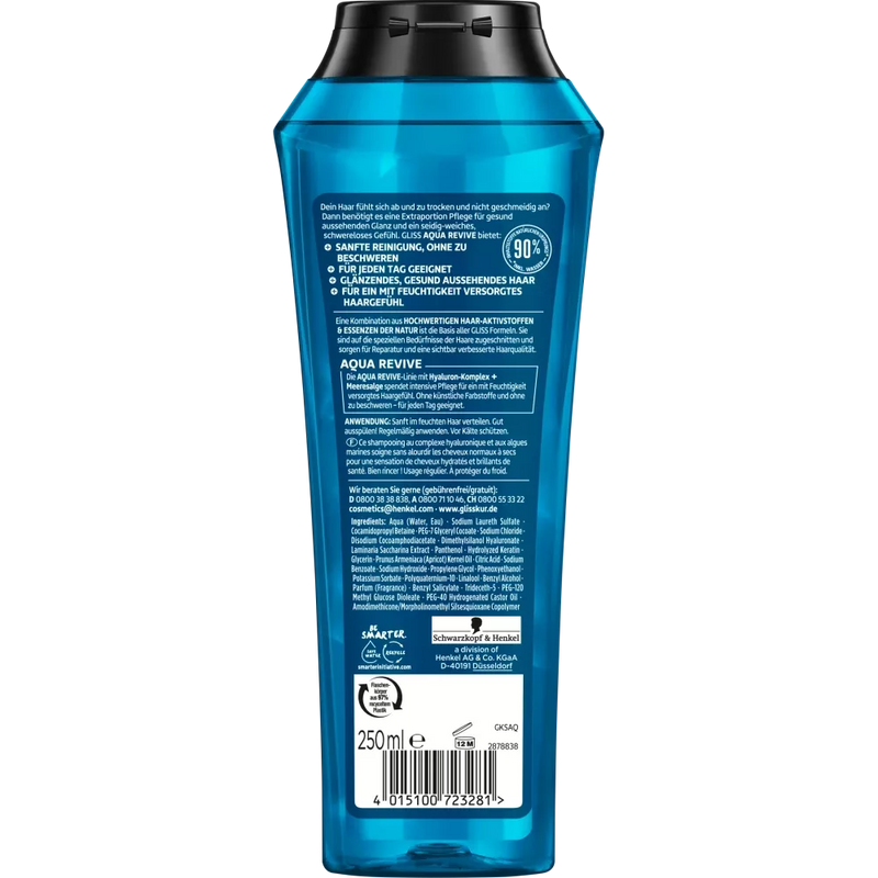 Schwarzkopf GLISS Shampoo Aqua Revive, 250 ml