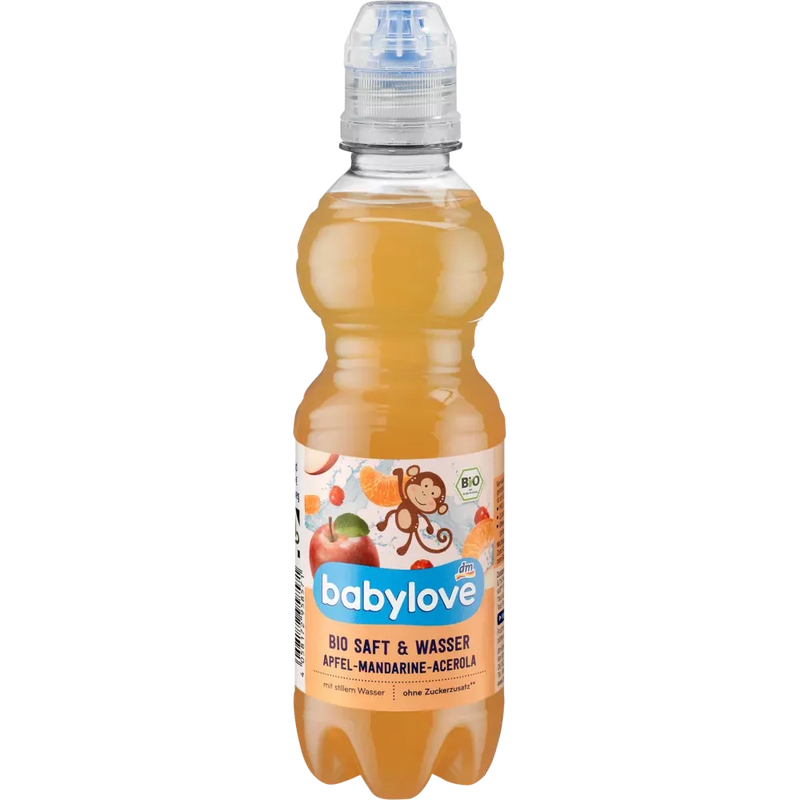 babylove Sap & Water Appel Mandarijn Acerola, 330 ml