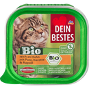 Dein Bestes Natvoer voor katten, biologisch, kip & kalkoen, 100 g