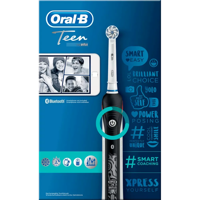Oral-B Elektrische tandenborstel Teen Zwart, 1 stuk