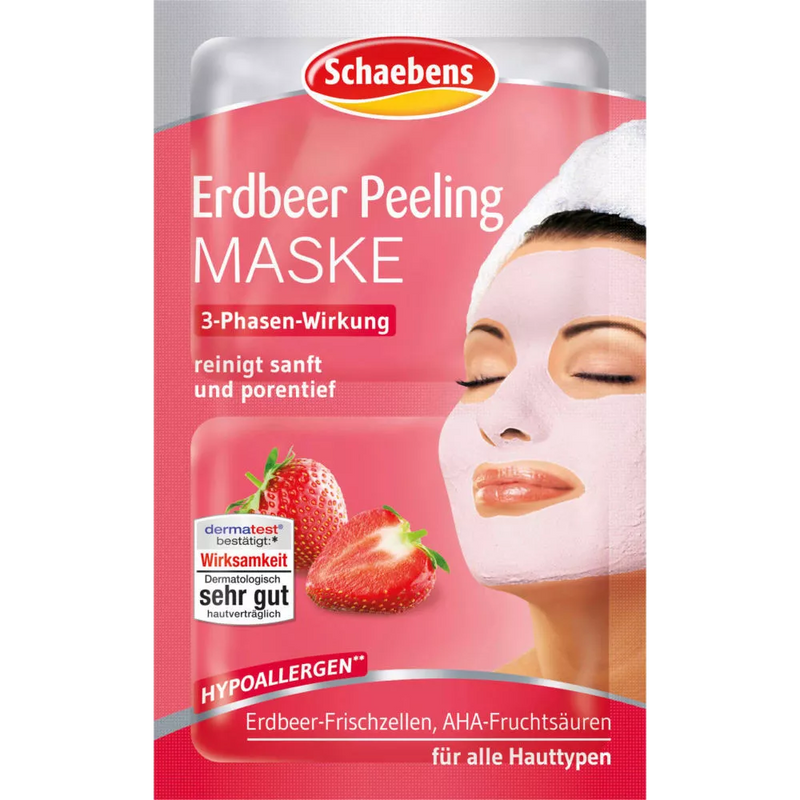 Schaebens Masker Aardbei Peeling 2x6ml, 12 ml