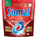 Somat Pastilles lave-vaisselle Excellence 4in1 Caps, 20 pièces.