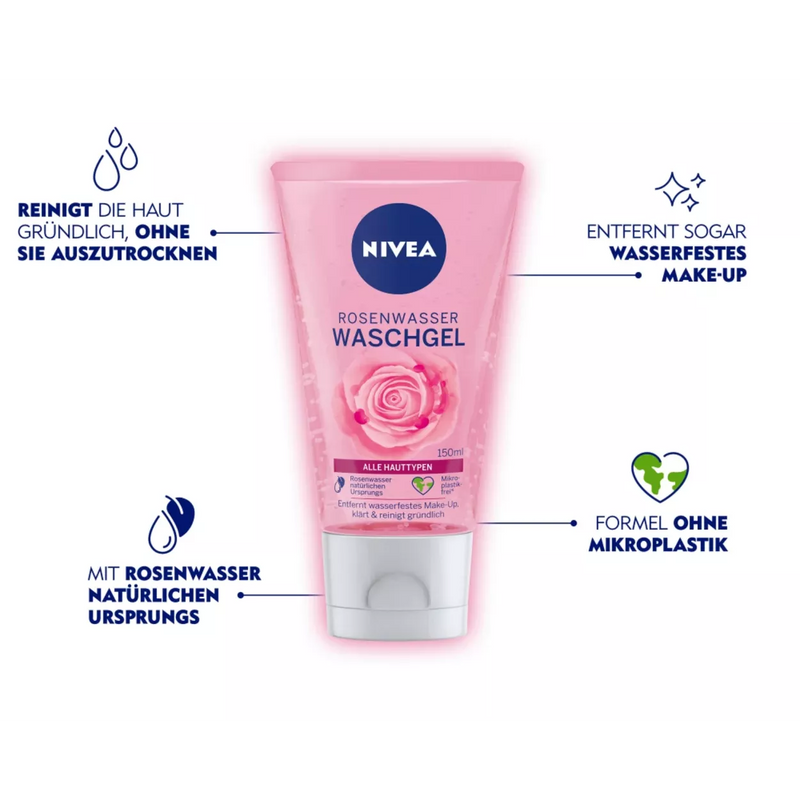 NIVEA Rozenwater wasgel, 150 ml