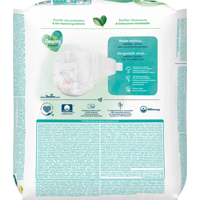 Couches Pampers Harmonie taille 3 Midi (6-10 kg), 25 pièces.
