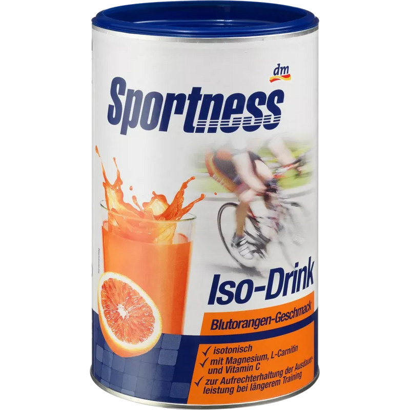 Sportness Iso-Drink Poeder, Bloedsinaasappel smaak, 750 g