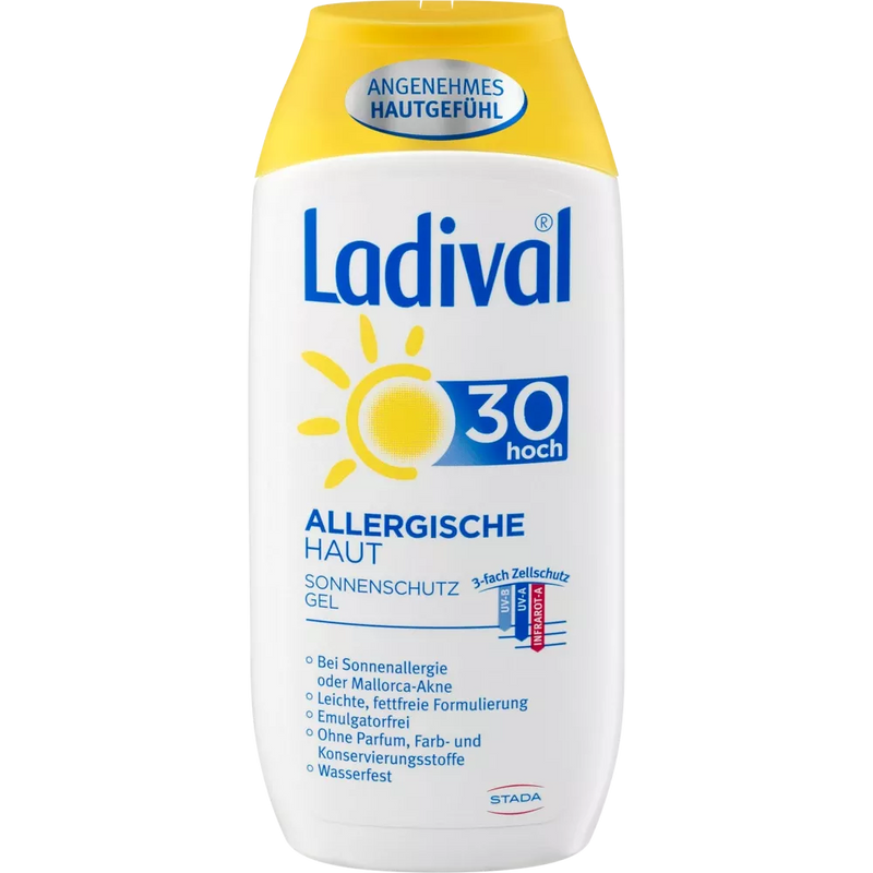 Ladival Zonnebrandmelk Gel, allergische huid, SPF 30, 200 ml