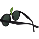 SUNDANCE Zonnebril van gerecycled materiaal in zwart met groenachtige tint, 1 stuk
