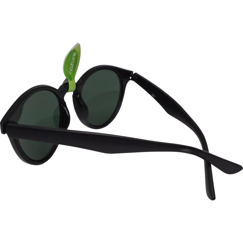 SUNDANCE Zonnebril van gerecycled materiaal in zwart met groenachtige tint, 1 stuk