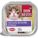 Dein Bestes Nourriture humide pour chats au saumon et à la truite en sauce, 100 g